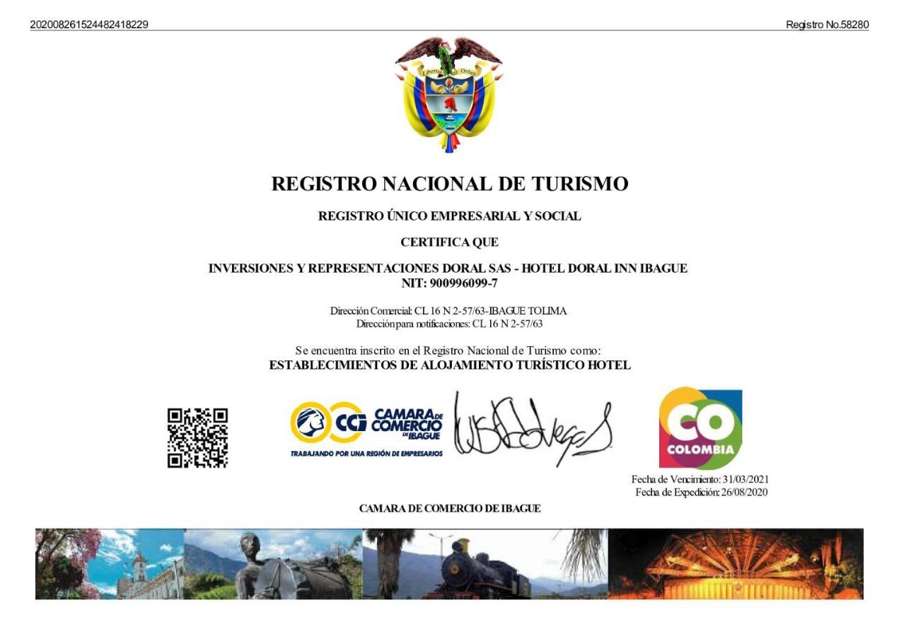 Hotel Doral Inn Ibagué Eksteriør billede